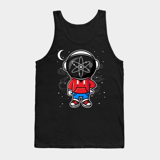 Hiphop Astronaut Cosmos Crypto ATOM Coin To The Moon Token Cryptocurrency Wallet HODL Birthday Gift For Men Women Kids Tank Top by Thingking About